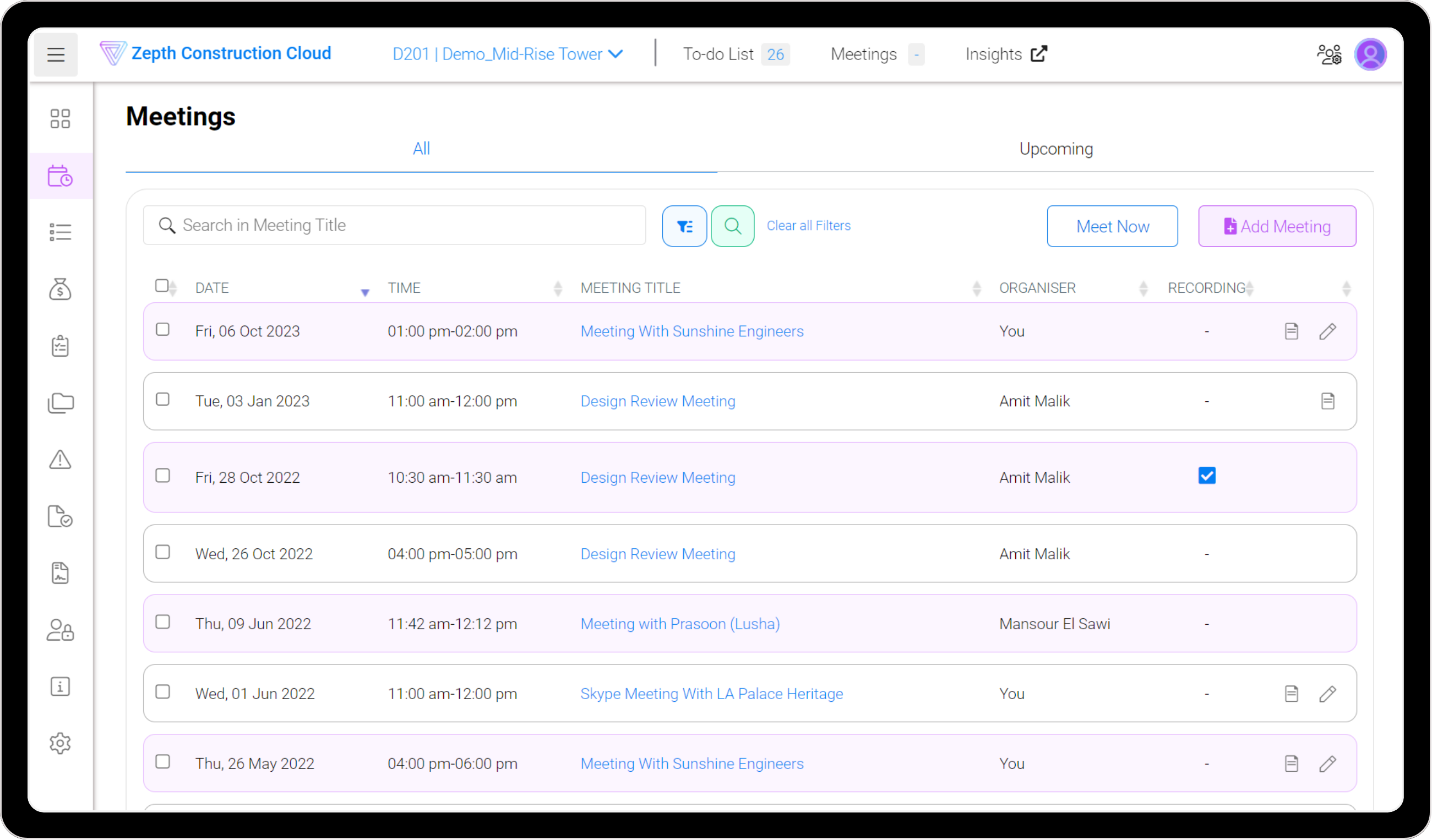 Minutes of Meeting