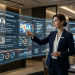 Hotel front desk staff using an AI-driven dashboard to personalize guest experiences from check-in to check-out